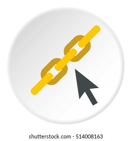 Chain icon. Flat illustration of chain vector icon for web