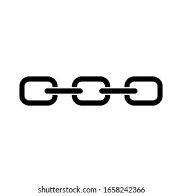 chain icon flat style isolated on white background. vector illustration  