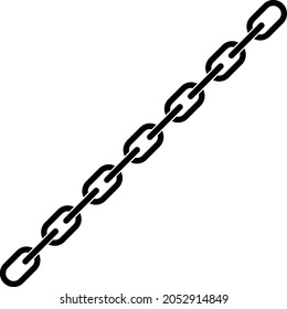 Icono de cadena con estilo plano. Ilustraciones de iconos aislados de cadenas vectoriales, estilo sencillo.