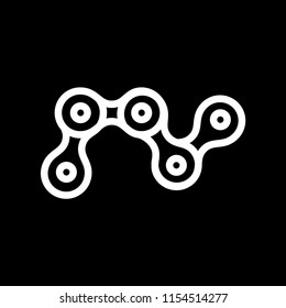 Chain icon flat trendy,connection icon cevtor