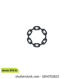 chain icon illustration simple design element vector logo template