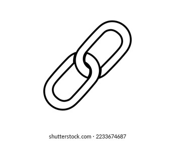 Chain Icon isolated on white background. connection symbol for web design