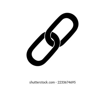Chain Icon isolated on white background. connection symbol for web design