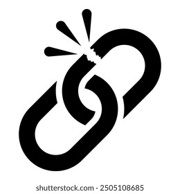 Icono de cadena aislado sobre fondo blanco