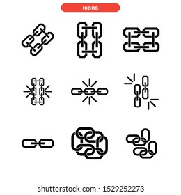 chain icon isolated sign symbol vector illustration - Collection of high quality black style vector icons
