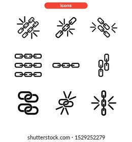 chain icon isolated sign symbol vector illustration - Collection of high quality black style vector icons
