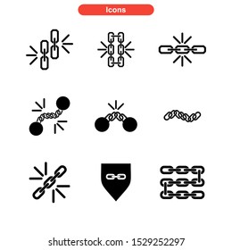 chain icon isolated sign symbol vector illustration - Collection of high quality black style vector icons

