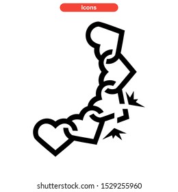 chain icon isolated sign symbol vector illustration - high quality black style vector icons
