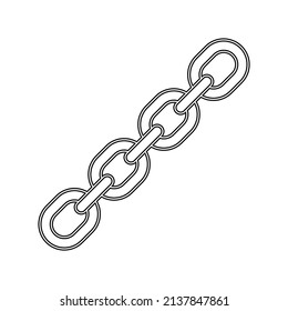 Icono de cadena en estilo de línea