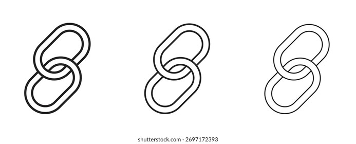Ícone de cadeia sinal de estilo linear para conceito móvel e web design.