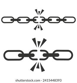 Chain icon. Link set line and background vecto ilustration. 