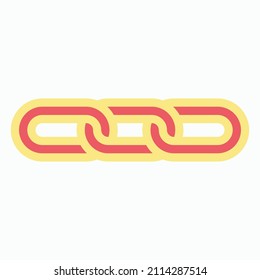 Kettensymbol, Gliederungsvektor, kettete Illustration