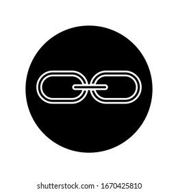 Chain icon / Lock symbol on a black background