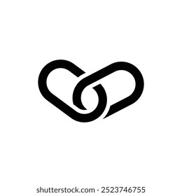 Chain icon logo design template isolated illustration