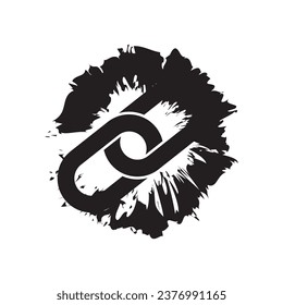 Chain icon logo vector illustration design template