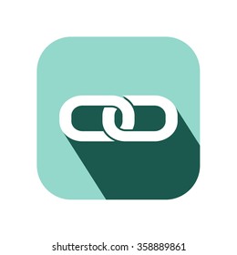 chain icon with long shadow