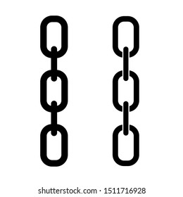 chain icon. Metal chain part vector