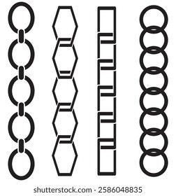chain icon. Metal chain part vector . 1176