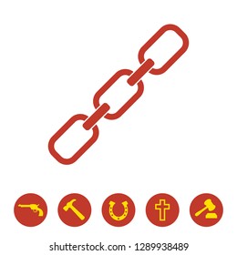 Chain icon on white background. Vector illustration