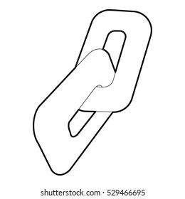 Chain icon. Outline illustration of chain vector icon for web