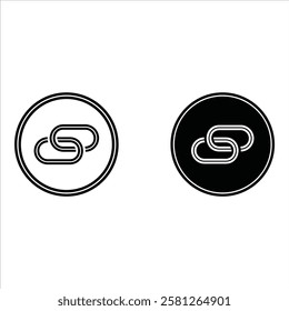 Chain icon set isolated vector element. Vector illustration object. Hyperlink chain symbol. Flat simple vector icon. Link chain icon design. EPS 10