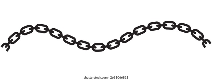 Chain icon set. Simple style isolated vector chain icon illustrations. Chain sign icon in flat style. Set of chain vector signs or symbols. Connection concept. Vector illustration. 