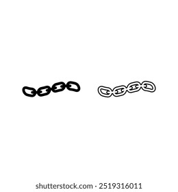 chain icon set. chain vector icon color editable