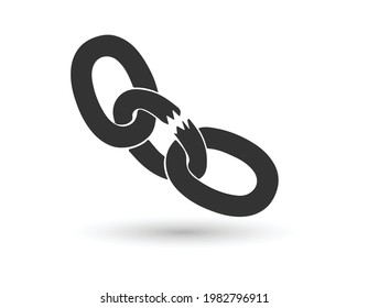 Icono de cadena. Ilustración de elemento simple. Plantilla de diseño de símbolo de cadena. Se puede usar para la interfaz de usuario web y móvil.