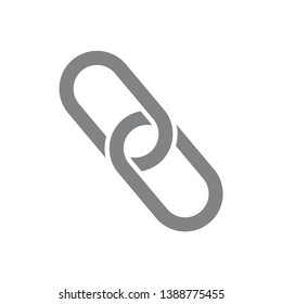 Chain icon symbol vector. on white background. 