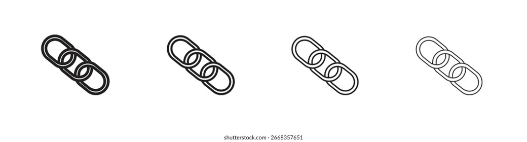Chain icon symbols collection. Vector EPS 10