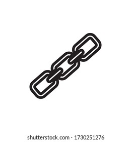Icono De Cadena En El Vector De Diseño De Moda Eps 10