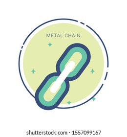 Chain Icon in trendy flat style isolated on white background.