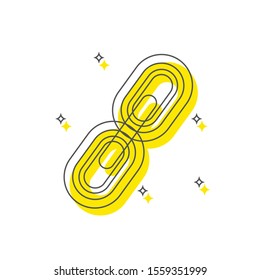 Chain Icon in trendy flat style isolated on grey background.
