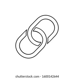 Chain Icon in a trendy flat style that is isolated on a white background. Connection symbol for your website design, logo, application, UI. Vector illustration, eps10