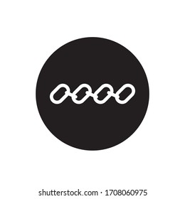 Icono de cadena en estilo plano moderno aislado en fondo gris. Símbolo de conexión para el diseño del sitio web, logotipo, aplicación, UI. Ilustración del vector, EPS10.