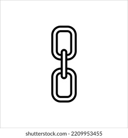 Icono de cadena de estilo plano de moda aislado en fondo blanco.