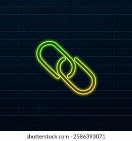 Chain Icon in trendy flat style isolated on white background. neon style. Connection symbol for your web site design.