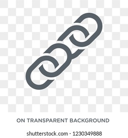 chain icon. Trendy flat vector chain icon on transparent background from general  collection. 