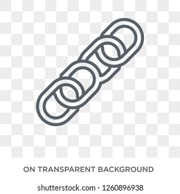 chain icon. Trendy flat vector chain icon on transparent background from general  collection. High quality filled chain symbol use for web and mobile