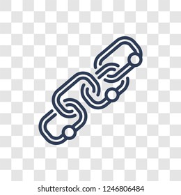 chain icon. Trendy linear chain logo concept on transparent background from General  collection
