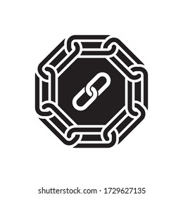 Kettensymbol Vektor für trendy Design Template Logo-Zeichenketten-Kunst