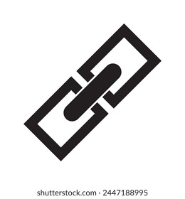 chain icon vector illustration in black