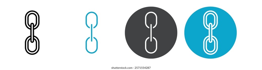 chain icon Vector illustration in black