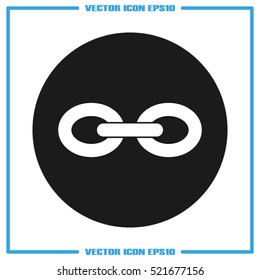 Chain icon vector illustration eps10. Isolated badge for website or app - stock infographics