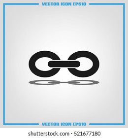 Chain icon vector illustration eps10. Isolated badge for website or app - stock infographics