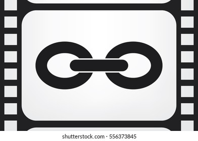 Chain icon vector illustration eps10. Isolated badge for website or app - stock infographics