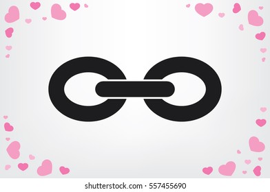 Chain icon vector illustration eps10. Isolated badge for website or app - stock infographics