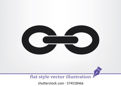Chain icon vector illustration eps10. Isolated badge for website or app - stock infographics.