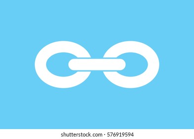 Chain icon vector illustration eps10. Isolated badge for website or app - stock infographics.