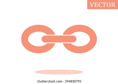 Chain icon vector illustration eps10. Isolated badge for website or app - stock infographics.